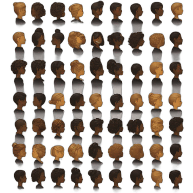 portrait silhouettes humaines de face emoji