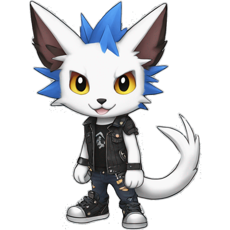 cute cool edgy punk Digimon-Fakemon-animal full body emoji