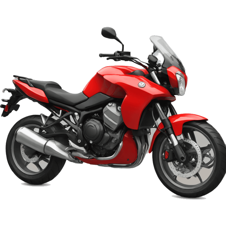 Red motorbike with man  emoji