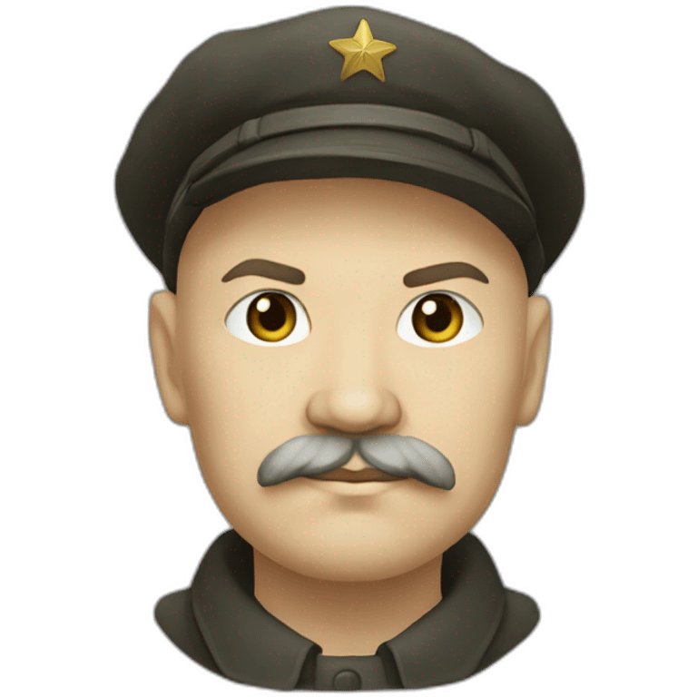 Vladimir lenin with cap emoji