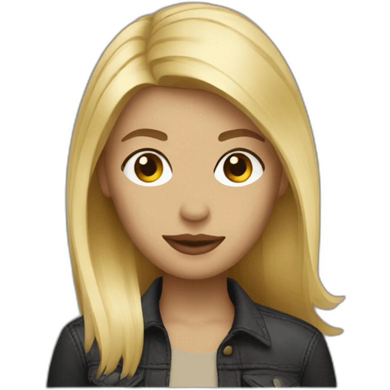 designer with blondie hair emoji