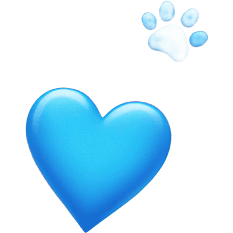 blue heart with paw emoji