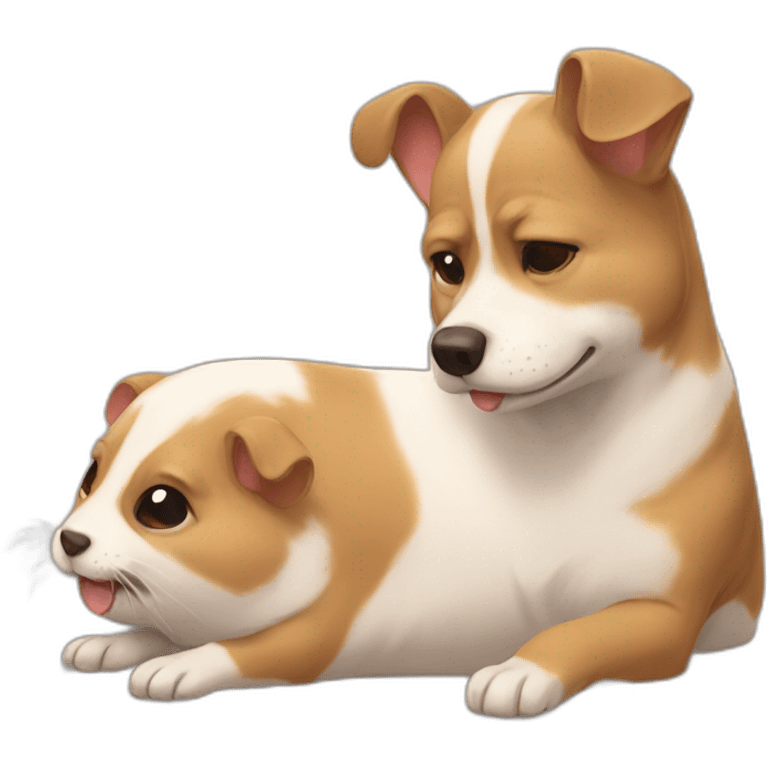 chien et hamsters qui dorment emoji