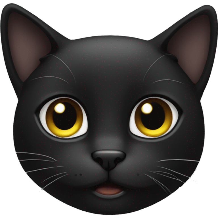 Black cute cat emoji