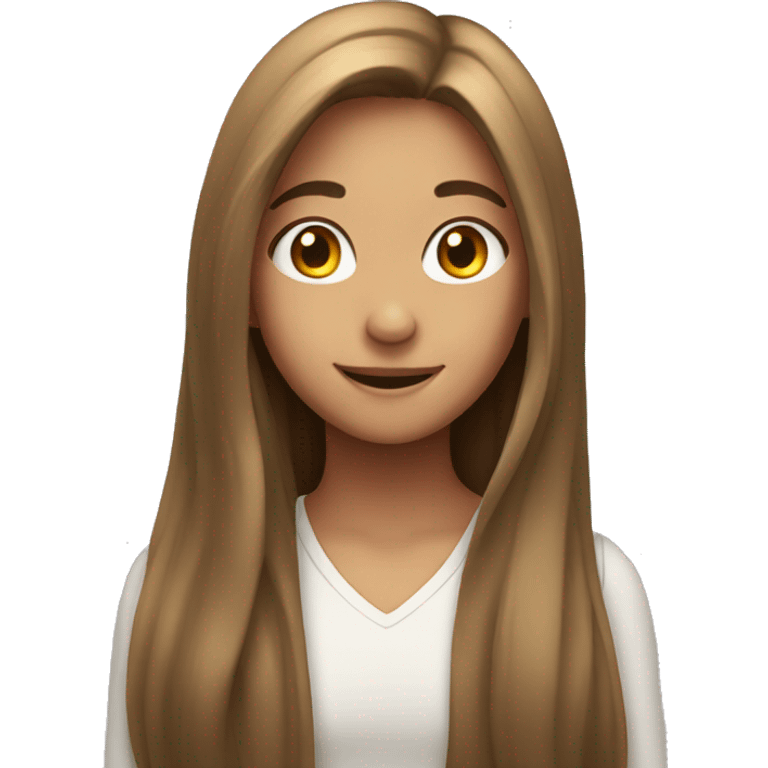 smiling girl with long hair emoji