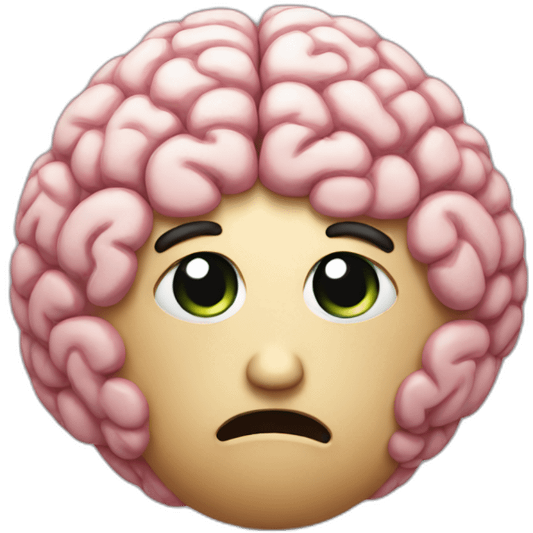 Sad brain emoji