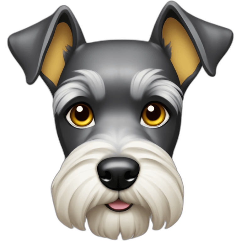 schnauzer breed with yellow brazilian dog emoji