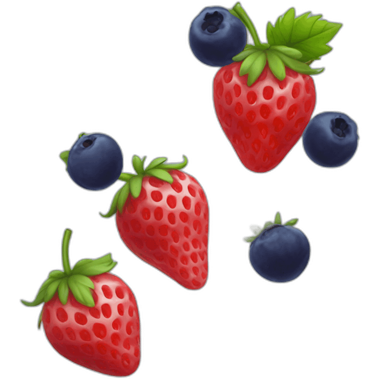 Fraise, framboise, myrtille emoji