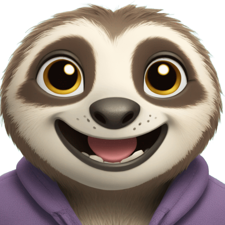 zootopia sloth that's smiling emoji