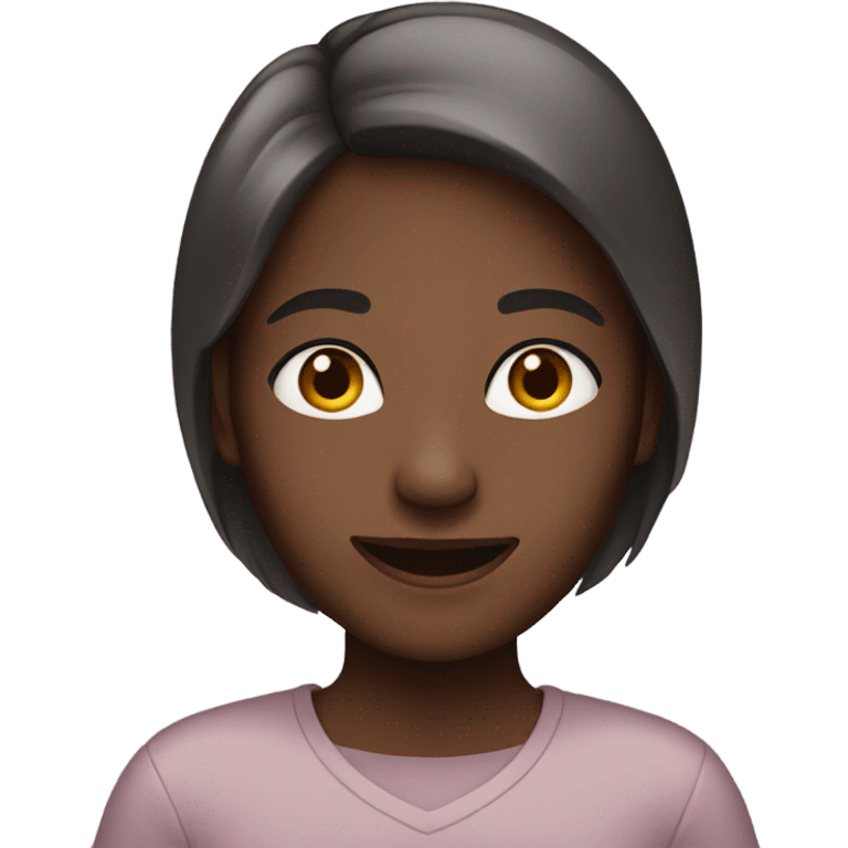 smiling dark-skinned female emoji