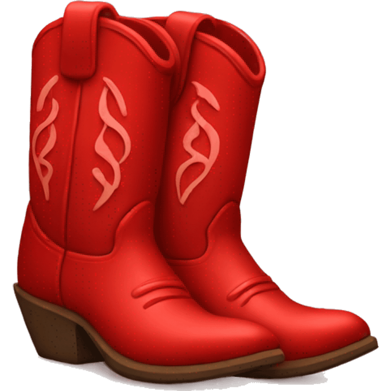 Red cowboy boots  emoji