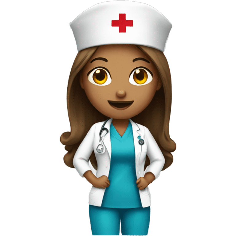 Nurse with dount emoji