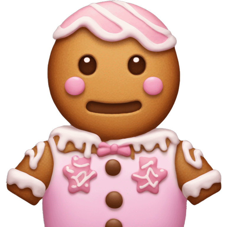 Pastel gingerbread man emoji