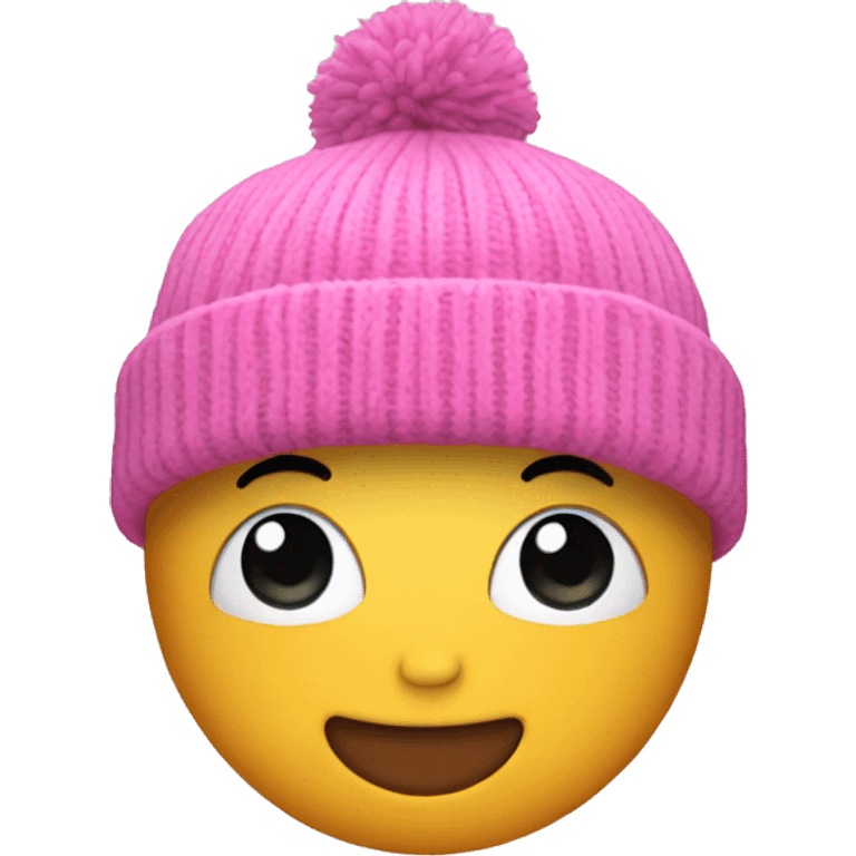 doodle bob in a pink beanie hat emoji