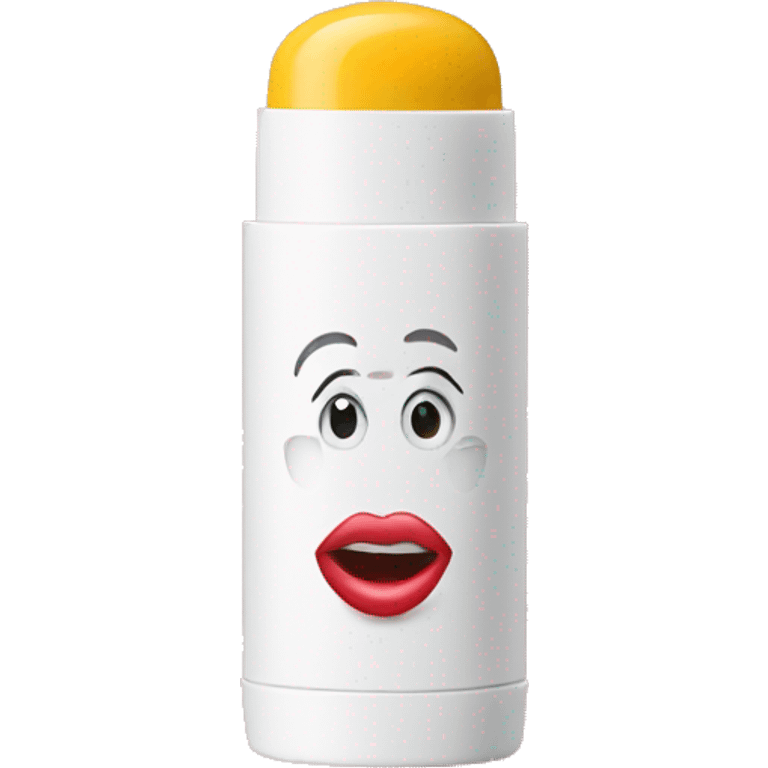 lip balm with label emoji