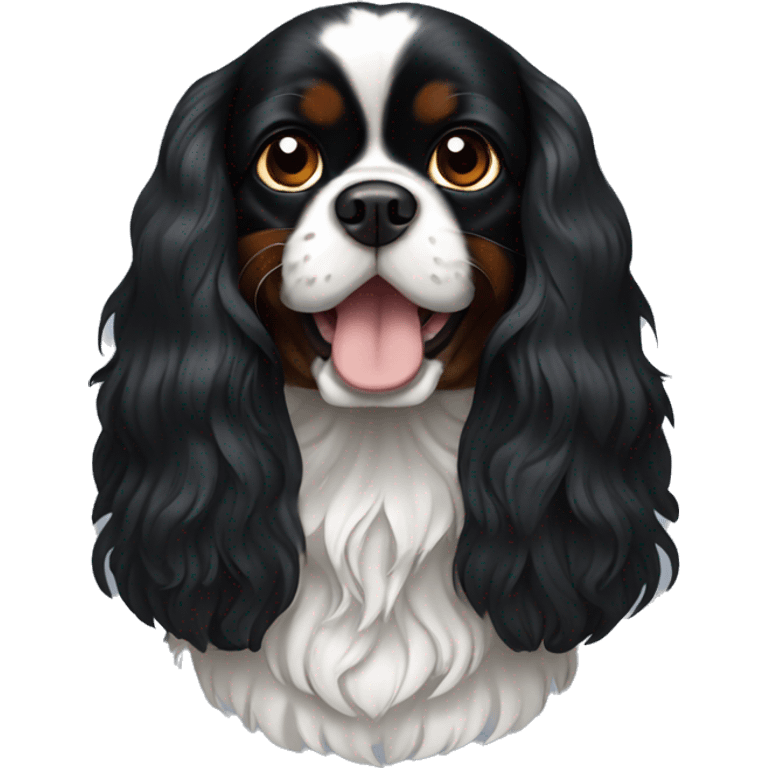 Black Charles King Spaniel  emoji