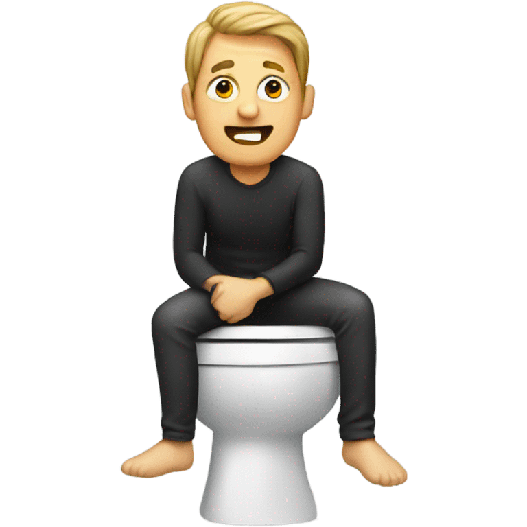 Man on toilet emoji