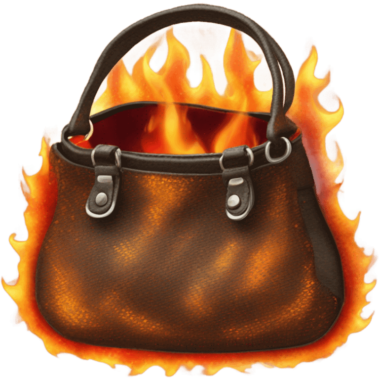 Purse on fire emoji