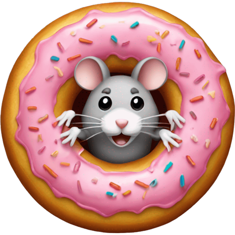 Mouse in a donut emoji