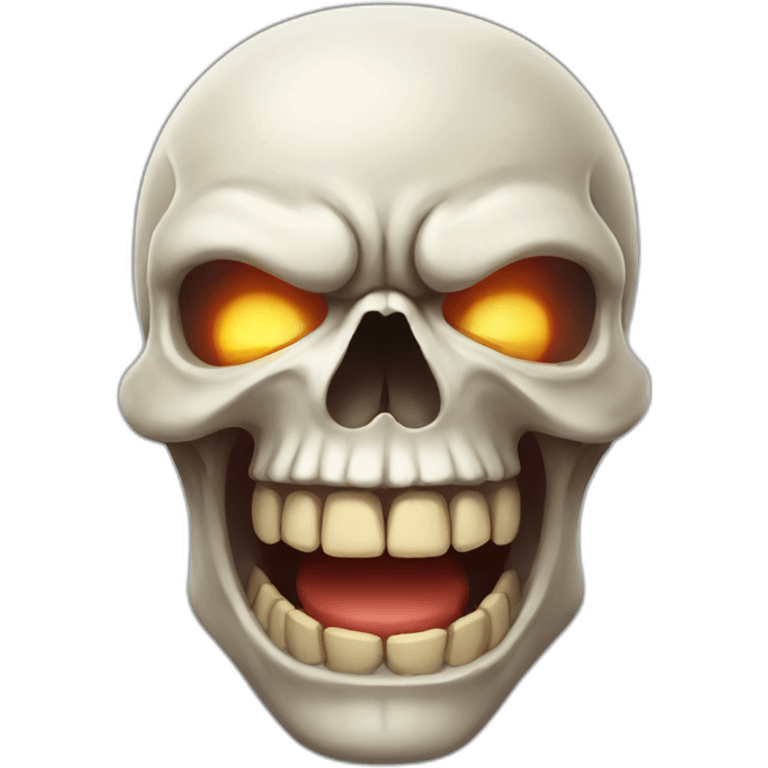 Skull bite anger emoji