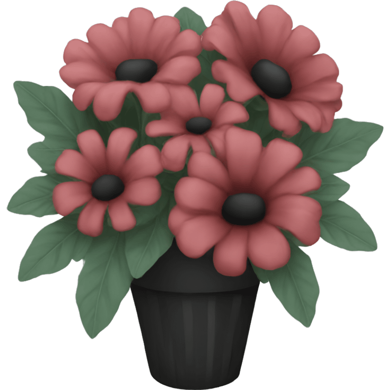 black bouquet emoji