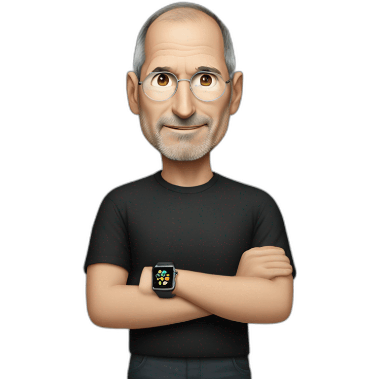 Steve Jobs wearing Apple Watch emoji