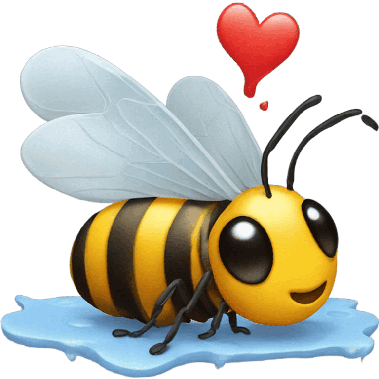 Melting bee in love  emoji