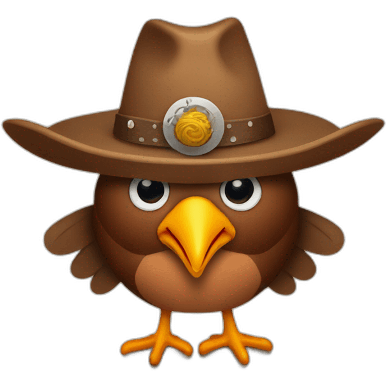 turkey wearing a cowboy hat emoji