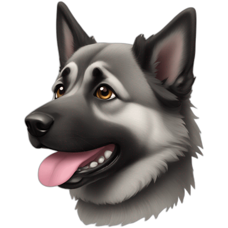 Norwegian elkhound emoji