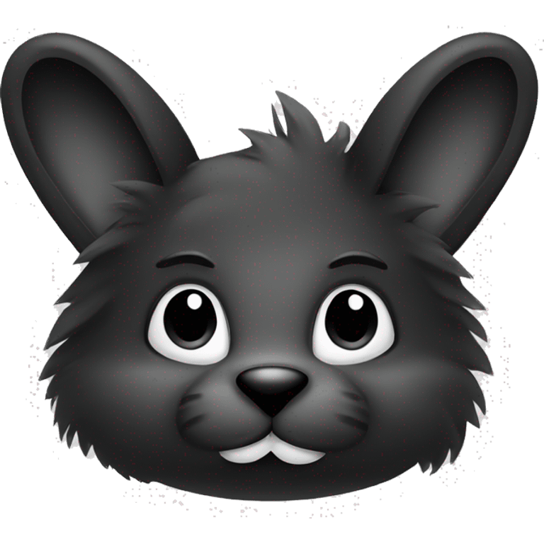 rabbit face with black fur, logo emoji