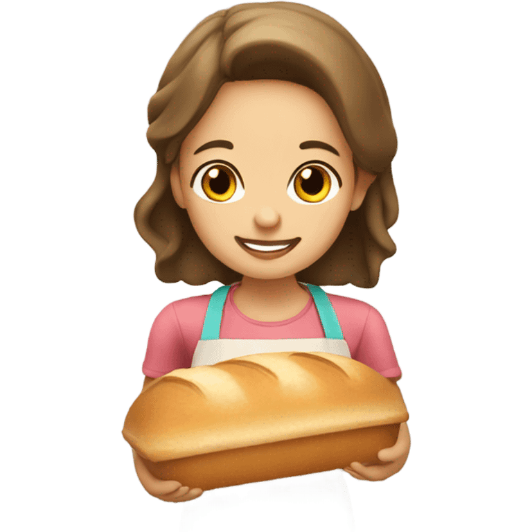 Girl baking bread emoji