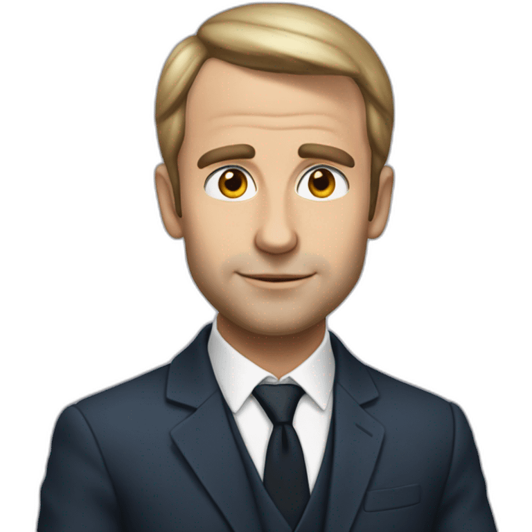 Macron sans cheveux emoji