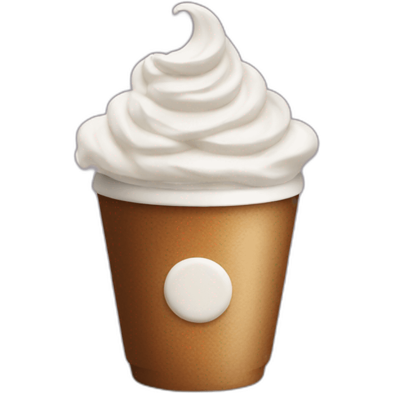 Coffee with whipped cream  emoji