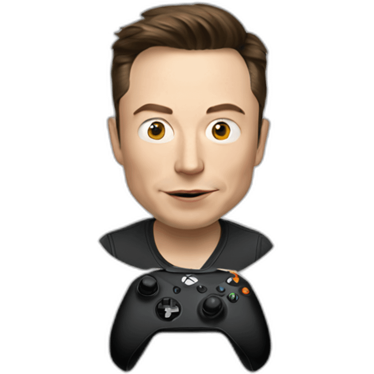 Elon Musk playing xbox emoji