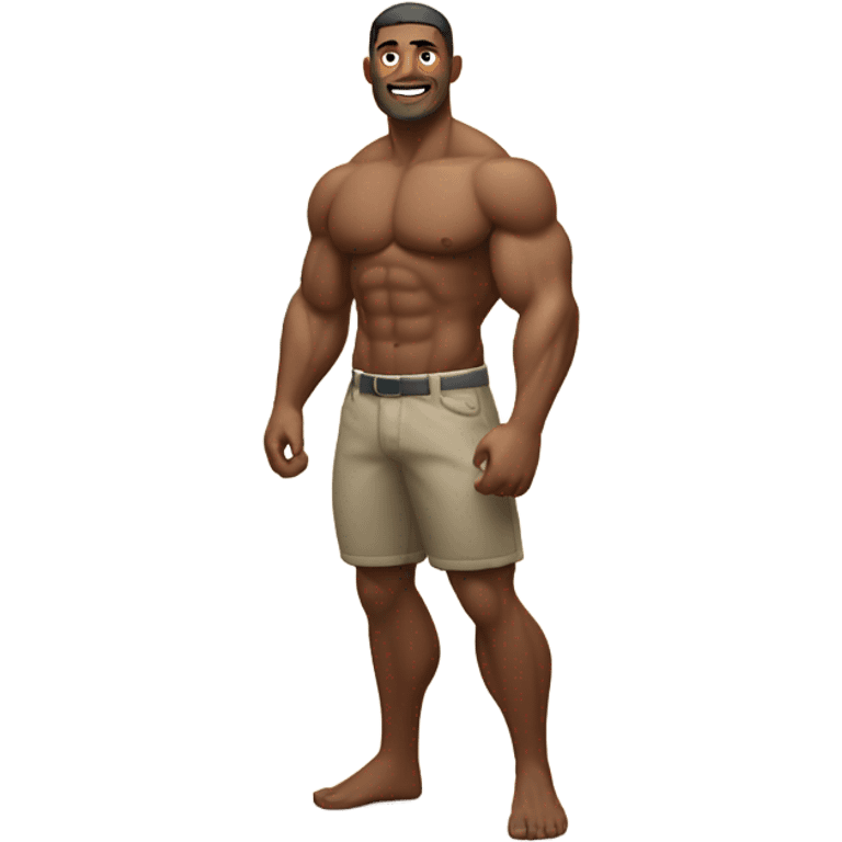 Strong man at beach emoji