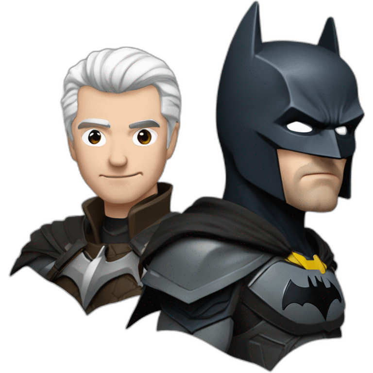 batman and witcher mixed logo emoji