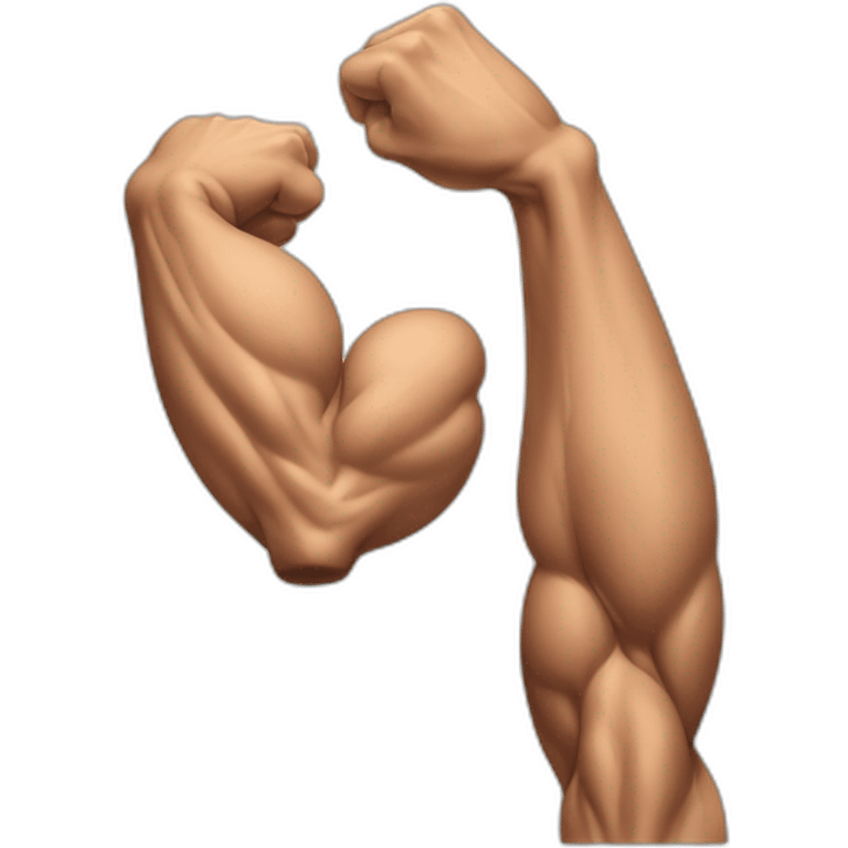 muscle imbalance in the arms with one arm smaller than the other emoji