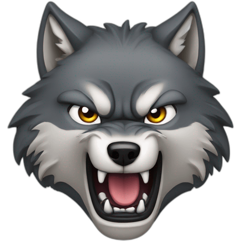 angry wolf emoji