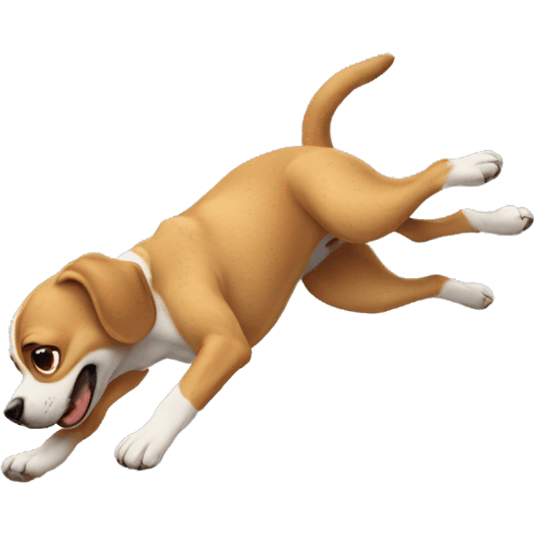 Dog doing a backflip emoji