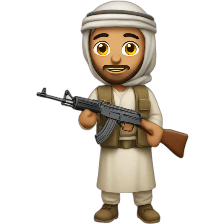 Arab holding an ak emoji