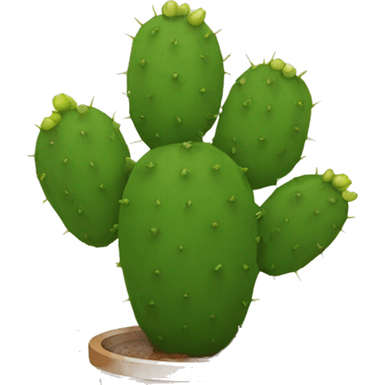 round Nopal without pot emoji