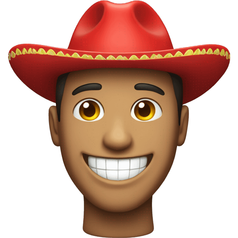 Happy guy with a red sombrero emoji