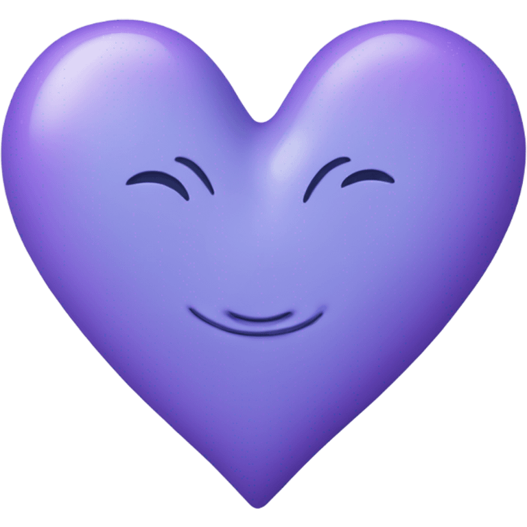 Purple periwinkle heart with starts around it  emoji