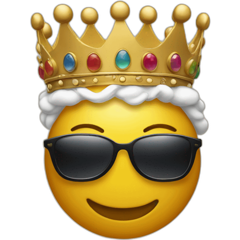 Instragtam emoji with sunglasses and crown emoji