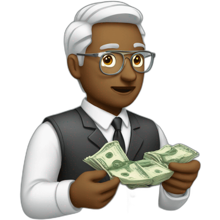 Boss paying money emoji