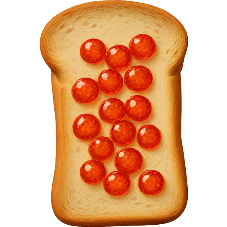 bread with red caviar emoji