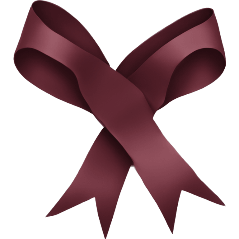 maroon ribbon emoji