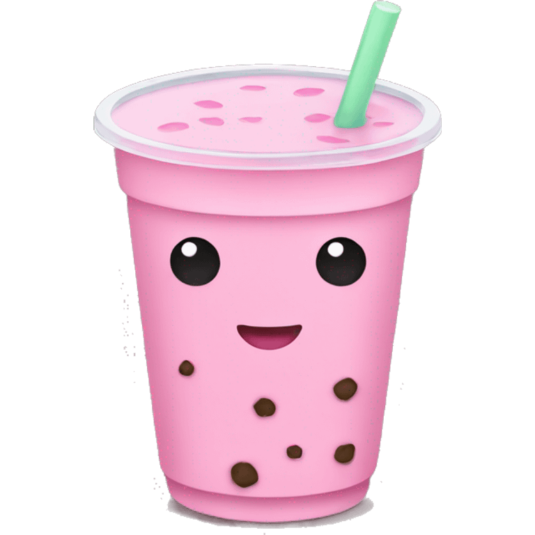 Pink boba tea emoji