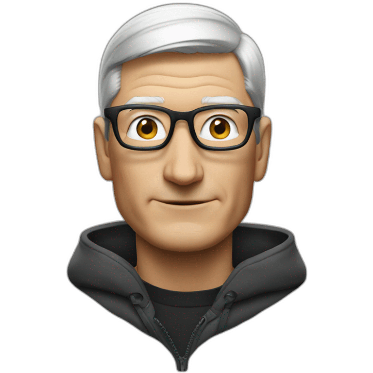 tim cook with john emoji