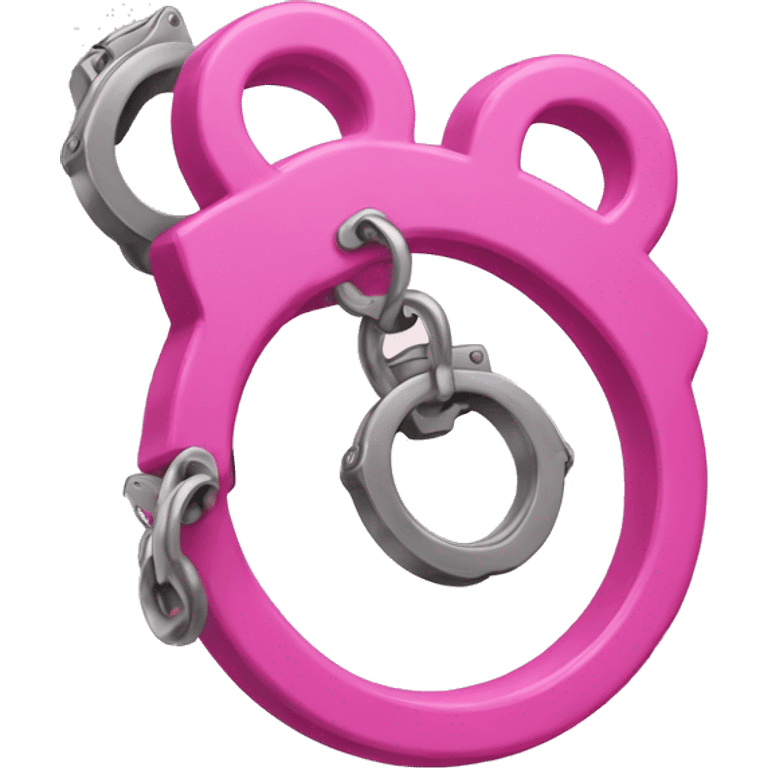 furry pink handcuffs emoji